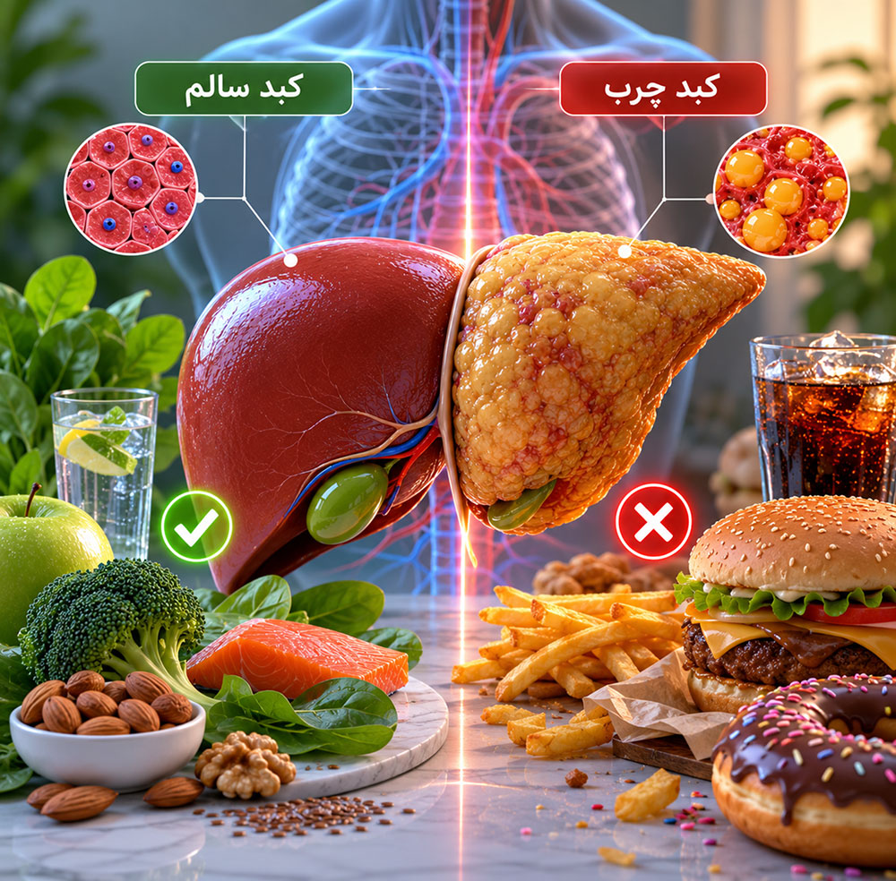 رژیم غذایی مناسب برای کبد چرب